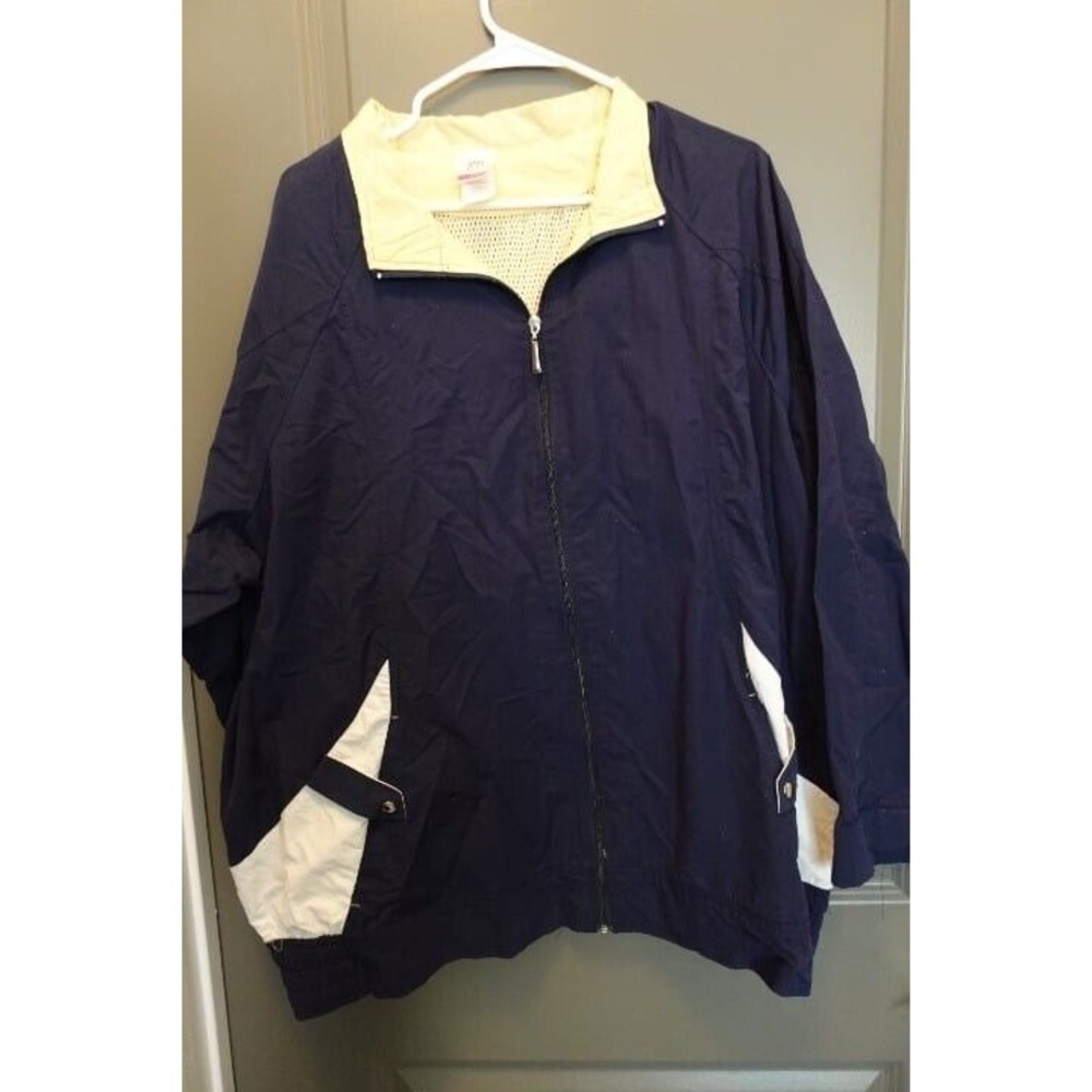 JMS 'Just My Style' Shaped fit Hanes Navy lightweight jacket‎  Size 26W/28W